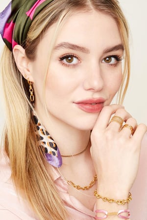 Armband Criss-cross Goldfarbe Edelstahl h5 Bild3